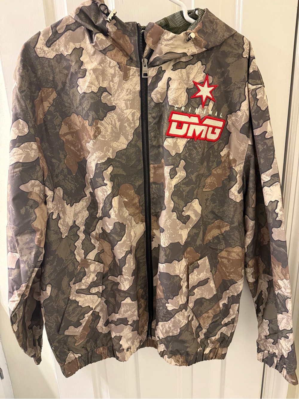Criminal Damage Camouflage Hooded Windbreaker Jacket- London Streetwear Brand